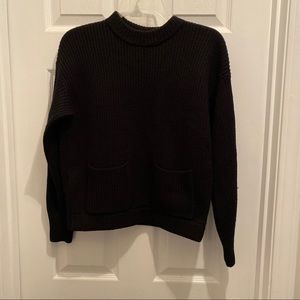 Ann Taylor Wool/Acr Heavy Weight 2 Pocket Sweater